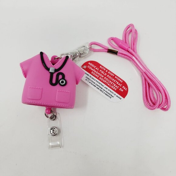 Bath & Body Works Scrubs Medical Field Pocketbac PINK Lanyard Holder - Picture 1 of 7